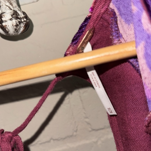 Free People dress tunic medium Mary Mod Velvet Mini Bell Sleeves boho hippie - Picture 8 of 8